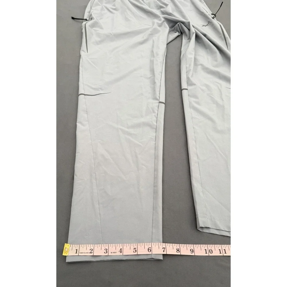 Reebok Track Pants‎ Mens Size Large Gray Running Athletic Woven Lightweight